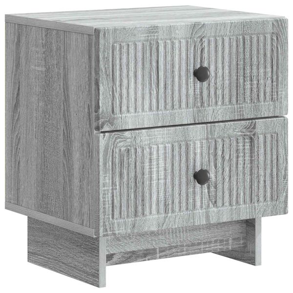 vidaXL Nočný stolík Sivá sonoma 43 x 34,5 x 47,5 cm Kompozitné drevo