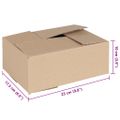 vidaXL Skladací box 50 ks Prírodná 25 x 17,5 x 10 cm Kartón