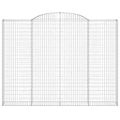 vidaXL Oblúkový gabionový kôš 3 ks 300x30x220/240cm pozinkované železo