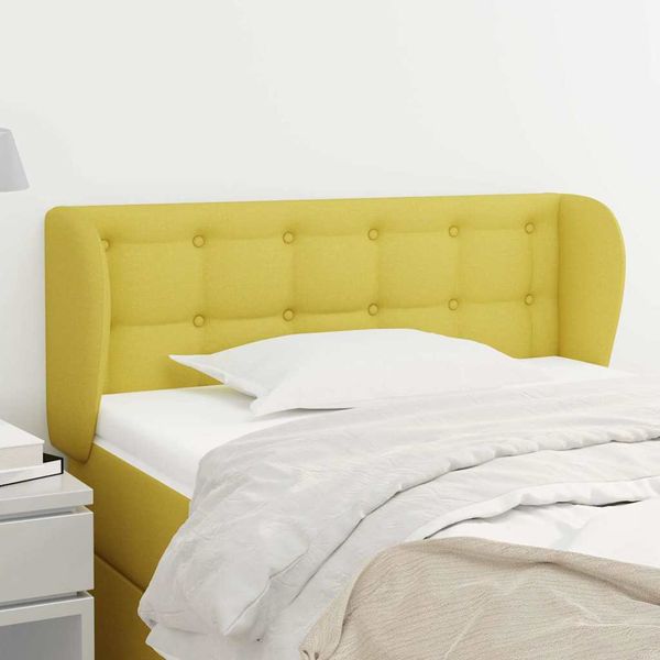 vidaXL Čelo postele so záhybmi zelený 93x23x78/88 cm látka