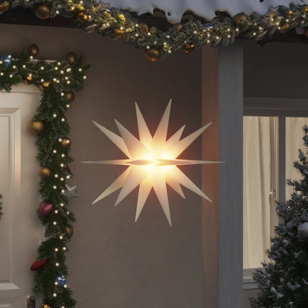 vidaXL Vianočné svetlá s LED 3 ks skladacie biele 100 cm