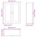 vidaXL Dvierka na umývačku Kalmar Dymová dub 80 x 31 x 100 cm