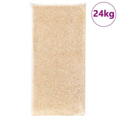 vidaXL Drevené hobliny na podstielku pre zvieratá z mäkkého dreva 24 kg