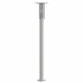 vidaXL Vonkajšia stojaca lampa strieborná 100 cm nehrdzavejúca oceľ
