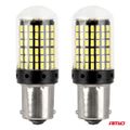 LED žiarovka CANBUS BA15S P21W R10W R5W 600lm 144SMD Biela 12V 24V AMiO-04473