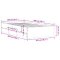 vidaXL Posteľný rám so zásuvkami sivý sonoma 100x200cm kompozit. drevo
