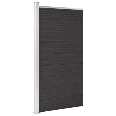 vidaXL Plotový panel WPC 95x186 cm čierny