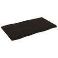 vidaXL Stolová doska tmavohnedá 100x60x(2-4)cm ošetrený masív hrany