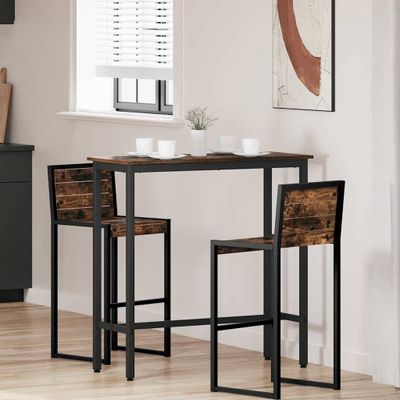 vidaXL stôl Dymová dub 100 x 40 x 100,5 cm Inžinierske drevo a oceľ