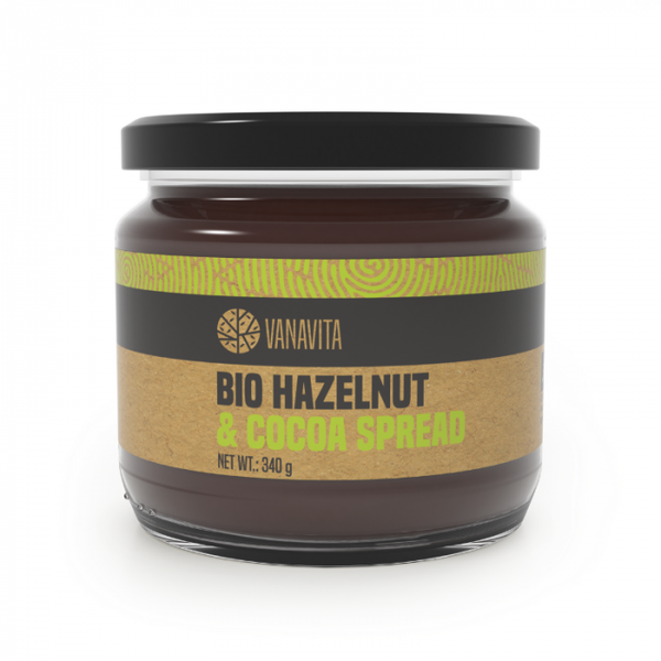 BIO Lieskovoorieškový krém s kakaom - VanaVita, 8 x 340 g
