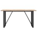 vidaXL Jedálenský stolík v tvare O 140x80x75,5 cm borovica a oceľ