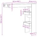 vidaXL Nástenný barový stôl Old Wood 102x45x103,5 cm Engineered Wood