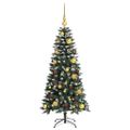 vidaXL Umelý vianočný stromček Zelená 120 cm PVC, plast a oceľ