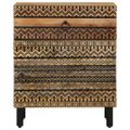 vidaXL skrinka na posteľ čierna 50x33x60 cm masívne hrubé drevo mango