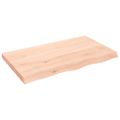 vidaXL Stolová doska 100x60x(2-6) cm neošetrený dubový masív