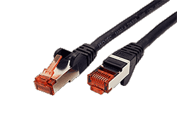 S/FTP patchkabel kat. 6, LSOH, 25 m, čierna