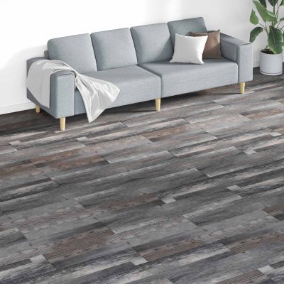 vidaXL Podlahové dosky 18 pcs Biely 5,26 m² PVC