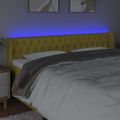 vidaXL Čelo postele s LED zelené 183x16x78/88 cm látka