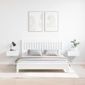 vidaXL Nočný stolík 2 ks Biela 39 x 34 x 16,5 cm Borovicový masív