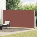 vidaXL Zaťahovacia bočná markíza na terasu 180x500 cm hnedá
