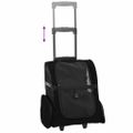 vidaXL Vozík pre domáce zvieratá 3 v 1 dizajn čierny 48x32x(57-106) cm oxfordská látka