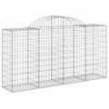 vidaXL Oblúkové gabiónové koše 4ks 200x50x100/120cm pozinkované železo