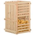 vidaXL Box na zemiaky 50x50x80 cm masívne borovicové drevo