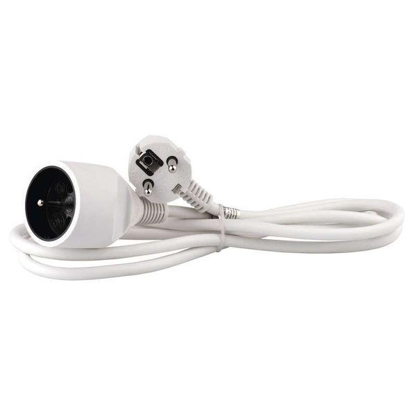 Prodlužovací kabel EMOS P0112 spojka 2m, bílý / PVC / 1,5 mm2