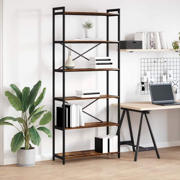vidaXL Regál na knihy Dymová dub 80 x 30 x 189,5 cm Kompozitné drevo