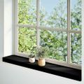 vidaXL Okenný parapet 2 ks hnedočierná 80x15x2 cm dubový masív
