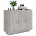 vidaXL Komoda betónová sivá 92x35x75 cm spracované drevo