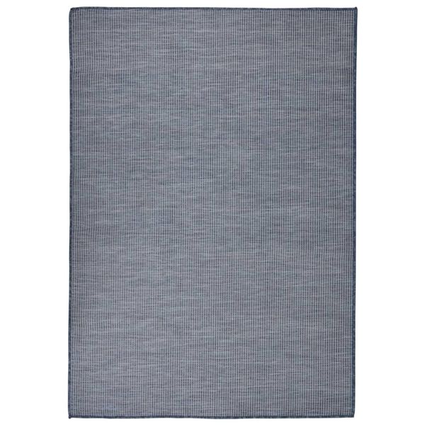 vidaXL Vonkajší koberec s plochým tkaním 160x230 cm modrý