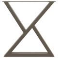 vidaXL Nohy k jedálenskému stolu 2 ks, prírodná oceľ 70 x (72-73,3) cm, oceľ