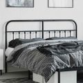 vidaXL Kovové náhradné čelo postele čierne 160 cm