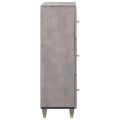 vidaXL Highboard Šedá a zlatá 40 x 33 x 110 cm Masívne mango drevo