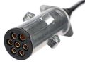 Propojovací spirálový kábel 7pin typ N TRAILER CABLE 13, kovová zástrčka, 24V, 3,5 m SIXTOL