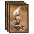 vidaXL Fotorámiky na stenu alebo stôl 3 ks čierne 59,4x84 cm MDF