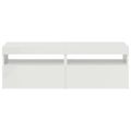 vidaXL TV skrinky s LED svetlami 2 ks lesklé biele 60x35x40 cm