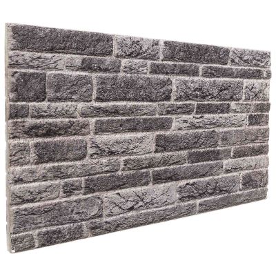 vidaXL Nástenné panely 10 pcs Antracitová 100 x 50 cm EPS pena
