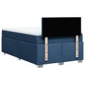 vidaXL Boxspring posteľ s matracom modrá 120x200 cm látka