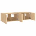 vidaXL TV nástenné skrinky s LED svetlami 2 ks dub sonoma 60x35x31 cm