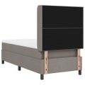 vidaXL Posteľ s pružinovým rámom Sivohnedá 200 x 90 cm látka