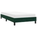 vidaXL Rám postele bez matraca Tmavo zelená 100x220 cm Zamat