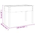 vidaXL Kvetináč s vložkou hnedý 118x59x76 cm jedľový masív