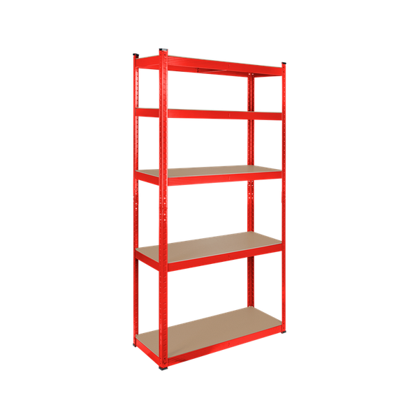 Kovový úložný regál Atos RB-1251R 180x90x40 cm červený