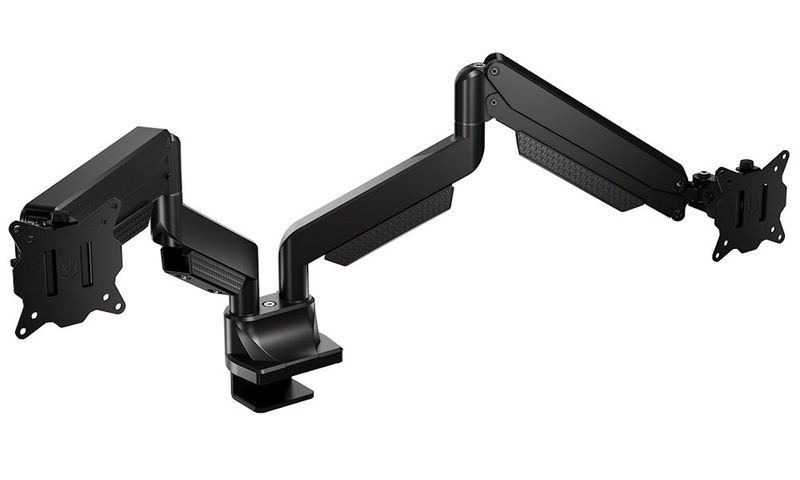 Endorfy držák monitorů Atlas GS Pro Double / 2 monitory max. 16 kg a 34"/42" / pivot / VESA / plynová pružina / Držák, VESA, stolní, pro dva monitory, úhloprícka až 34"/42, nosnost 2× 16kg, náklon -35° až +25°, otácení ±90°, pivot ±180°, rot
