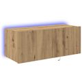 vidaXL TV nástenná skriňa 80 x 35 x 31 cm Remeselný dub