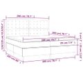 vidaXL Posteľ boxsping s matracom a LED tmavohnedá 200x200 cm látka