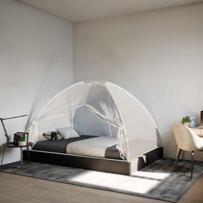 vidaXL Moskytiéra jurta s dverami 220 sieťka biela 200x120x130 cm