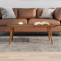 vidaXL Konferenčný stolík z teakového dreva a živice, 100x50x40 cm